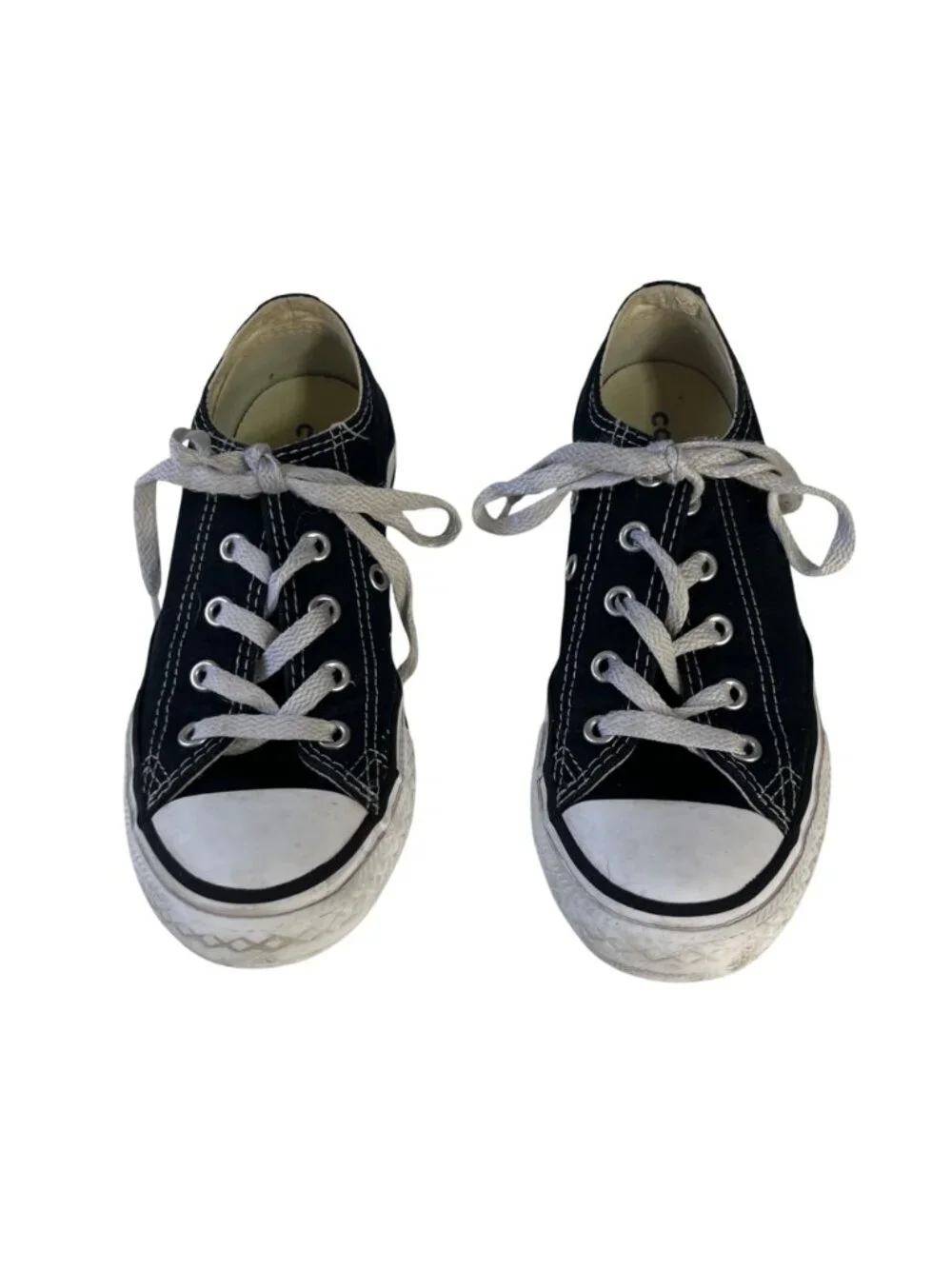 Converse All‎ Star Low Top Sneakers Shoes Kids Size 1 Blue Canvas Lace-Up